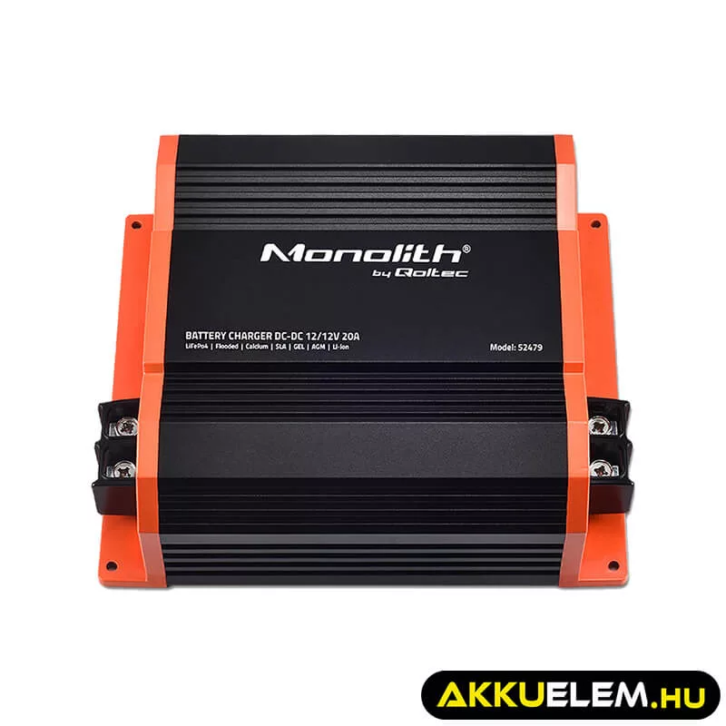 Qoltec DC-DC töltő LiFePO4 AGM 12V akkumulátorokhoz 20A 250W