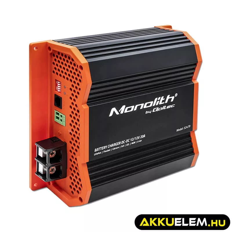 Qoltec DC-DC töltő LiFePO4 AGM 12V akkumulátorokhoz 20A 250W