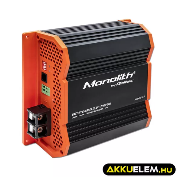 Qoltec DC-DC töltő LiFePO4 AGM 12V akkumulátorokhoz 20A 250W