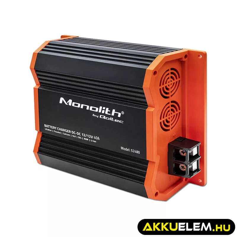 Qoltec DC-DC töltő LiFePO4 AGM 12V akkumulátorokhoz 40A 500W