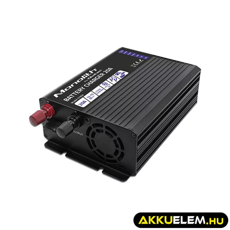 Qoltec Okostöltő LiFePO4 AGM GEL SLA akkumulátorokhoz 20A 12V