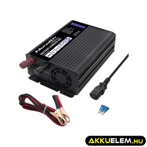 Qoltec Okostöltő LiFePO4 AGM GEL SLA akkumulátorokhoz 30A 12V