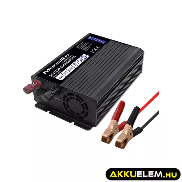 Qoltec Okostöltő LiFePO4 AGM GEL SLA akkumulátorokhoz 30A 12V