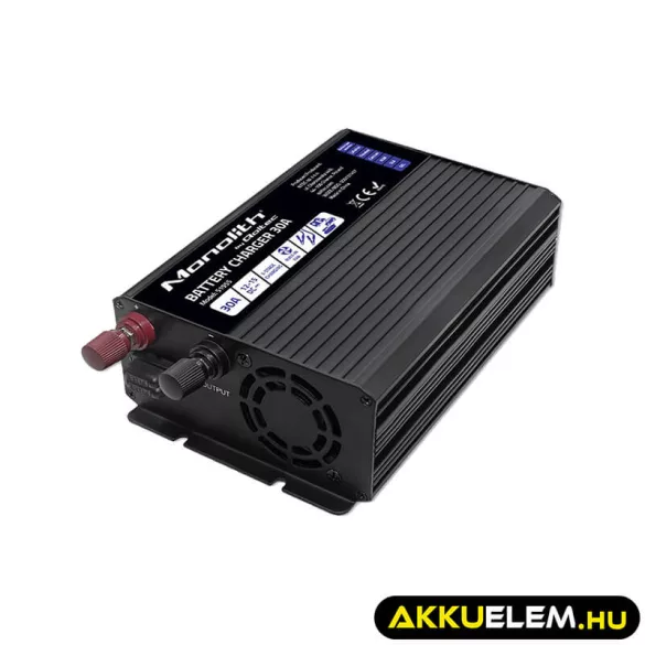 Qoltec Okostöltő LiFePO4 AGM GEL SLA akkumulátorokhoz 30A 12V