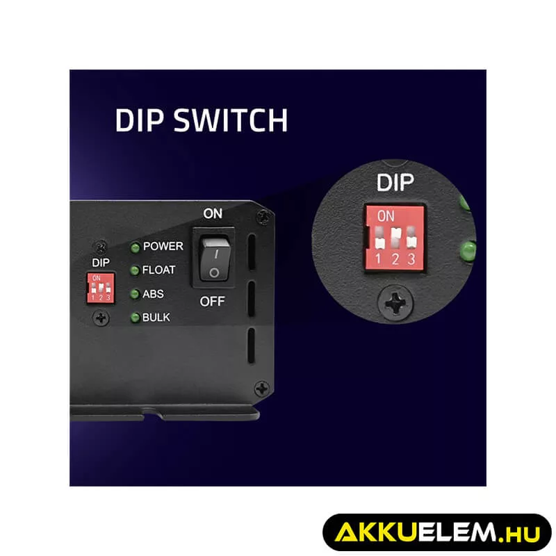 Qoltec Okostöltő LiFePO4 AGM GEL SLA akkumulátorokhoz 30A 12V