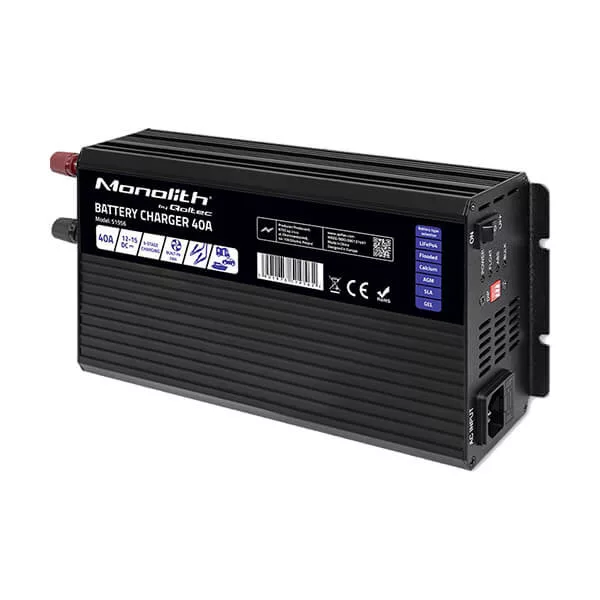 Qoltec Okostöltő LiFePO4 AGM GEL SLA akkumulátorokhoz 40A 12V Qoltec Okostöltő LiFePO4 AGM GEL SLA akkumulátorokhoz 40A 12V
