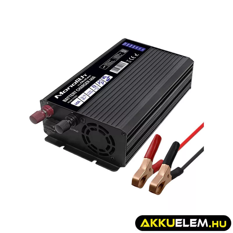 Qoltec Okostöltő LiFePO4 AGM GEL SLA akkumulátorokhoz 40A 12V