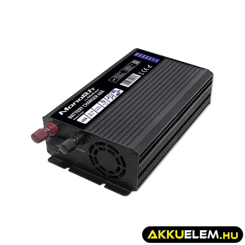 Qoltec Okostöltő LiFePO4 AGM GEL SLA akkumulátorokhoz 40A 12V