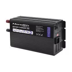   Qoltec Okostöltő LiFePO4 AGM GEL SLA akkumulátorokhoz 20A 24V