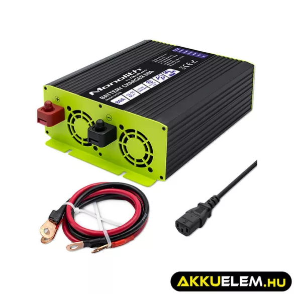 Qoltec Okostöltő LiFePO4 AGM GEL SLA akkumulátorokhoz 80A 12V Gyorstöltés 