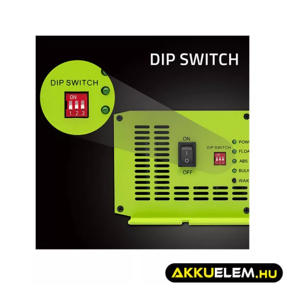 Qoltec Okostöltő LiFePO4 AGM GEL SLA akkumulátorokhoz 80A 12V Gyorstöltés 