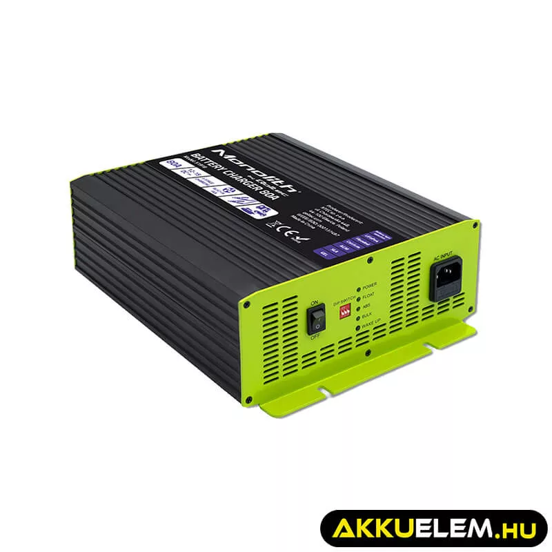 Qoltec Okostöltő LiFePO4 AGM GEL SLA akkumulátorokhoz 80A 12V Gyorstöltés 