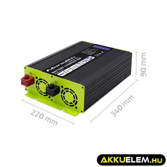 Qoltec Okostöltő LiFePO4 AGM GEL SLA akkumulátorokhoz 90A 12V Gyorstöltés 