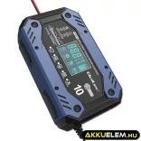 Qoltec Okostöltő STD AGM GEL Akkumulátorokhoz Helyreállító funkcióval 12-24V 10A LCD 9 töltési fázis