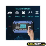Qoltec Okostöltő STD AGM GEL Akkumulátorokhoz Helyreállító funkcióval 12-24V 10A LCD 9 töltési fázis