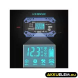Qoltec Okostöltő STD AGM GEL Akkumulátorokhoz Helyreállító funkcióval 12-24V 10A LCD 9 töltési fázis