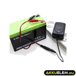 Qoltec Automatikus töltő AGM GEL STD 12V akkumulátorokhoz 1A LED jelzés AC/DC
