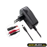 Qoltec Automatikus töltő AGM GEL STD 12V akkumulátorokhoz 1A LED jelzés AC/DC