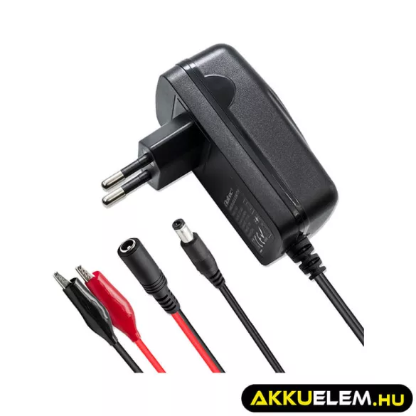 Qoltec Automatikus töltő AGM GEL STD 12V akkumulátorokhoz 1A LED jelzés AC/DC