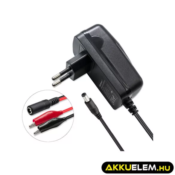 Qoltec Automatikus töltő AGM GEL STD 6V akkumulátorokhoz 1A LED jelzés AC/DC