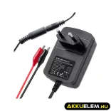 Qoltec Automatikus töltő AGM GEL STD 6V akkumulátorokhoz 1A LED jelzés AC/DC