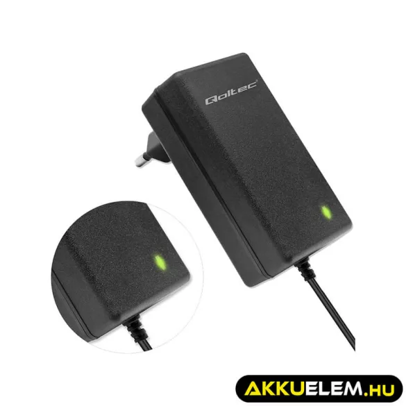 Qoltec Automatikus töltő AGM GEL STD 6V 12V akkumulátorokhoz 1.5A LED jelzés AC/DC