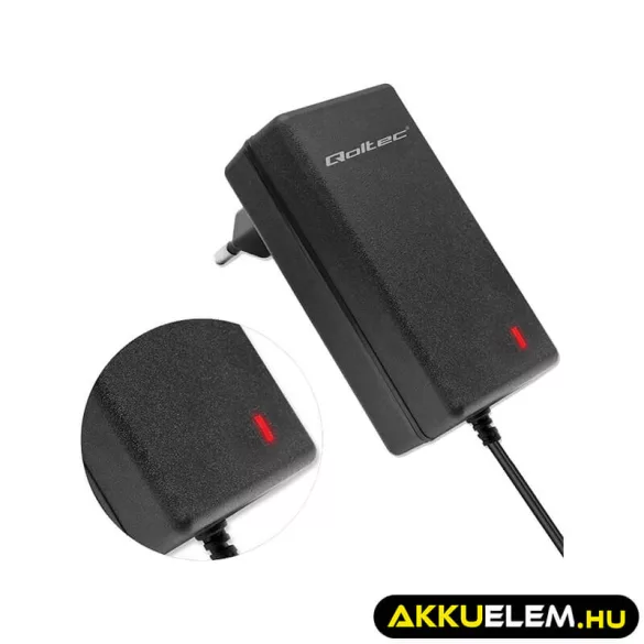 Qoltec Automatikus töltő AGM GEL STD 6V 12V akkumulátorokhoz 1.5A LED jelzés AC/DC