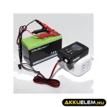 Qoltec Automatikus töltő AGM GEL STD 6V/12V akkumulátorokhoz 2A LED kijelző Helyreállító funkció AC/DC