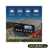 Qoltec Intelligens Akkumulátor töltő, 12V + 12.6V + 24V LCD kijelzős AGM, GEL, LiFePO4
