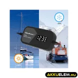 Qoltec Intelligens Akkumulátor töltő, 12V 2A AC/DC  LCD kijelzős AGM GEL 