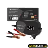 Qoltec Intelligens Akkumulátor töltő, 12V 2A AC/DC  LCD kijelzős AGM GEL 