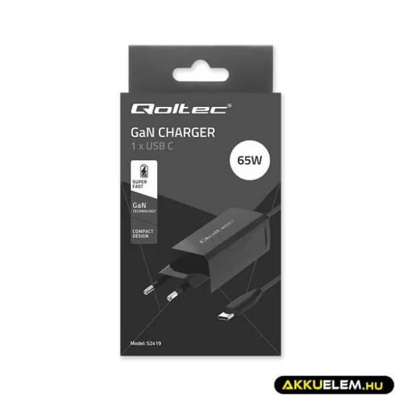 Qoltec laptop/tablet fali adapter 65W 5-20V 3-3,25A hálózati