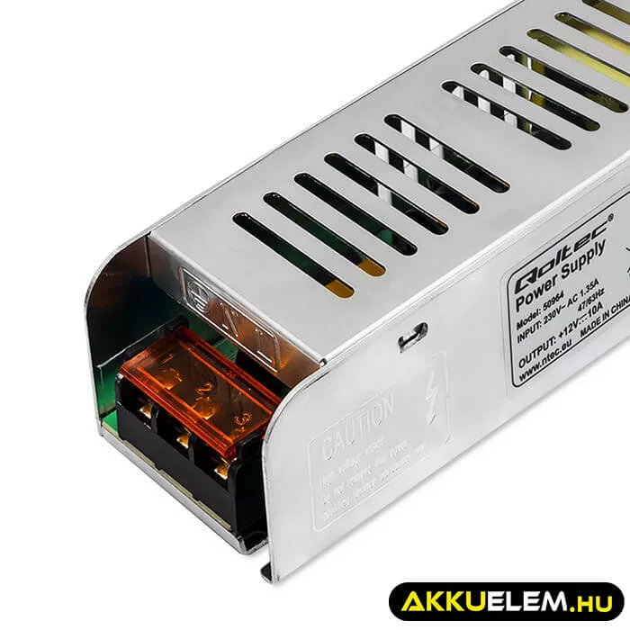 Qoltec LED Kapcsolóüzemű Tápegység 120W 12V 10A Vékony
