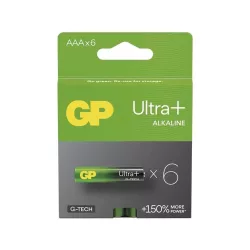   GP LR03 AAA Ultra+ Alkaline 24AU elem 6db/csomag (ár/csomag)