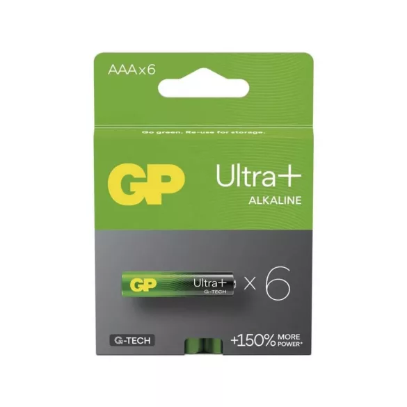 GP LR03 AAA Ultra+ Alkaline 24AU elem 6db/csomag (ár/csomag)