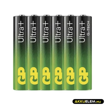   GP LR03 AAA Ultra+ Alkaline 24AU elem 6db/csomag (ár/csomag)