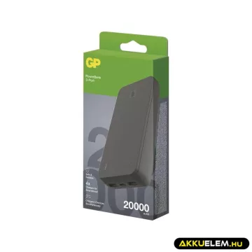   GP Powerbank B+ Series, 20 000 mAh, 15 W, fekete, 2*USB, 1*USB-C