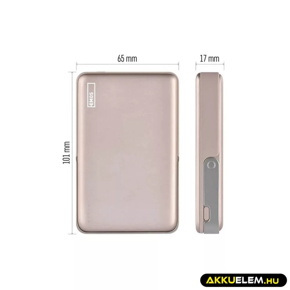 Powerbank WI 1031, 10 000 mAh, 20 W+Wireless, Rosegold