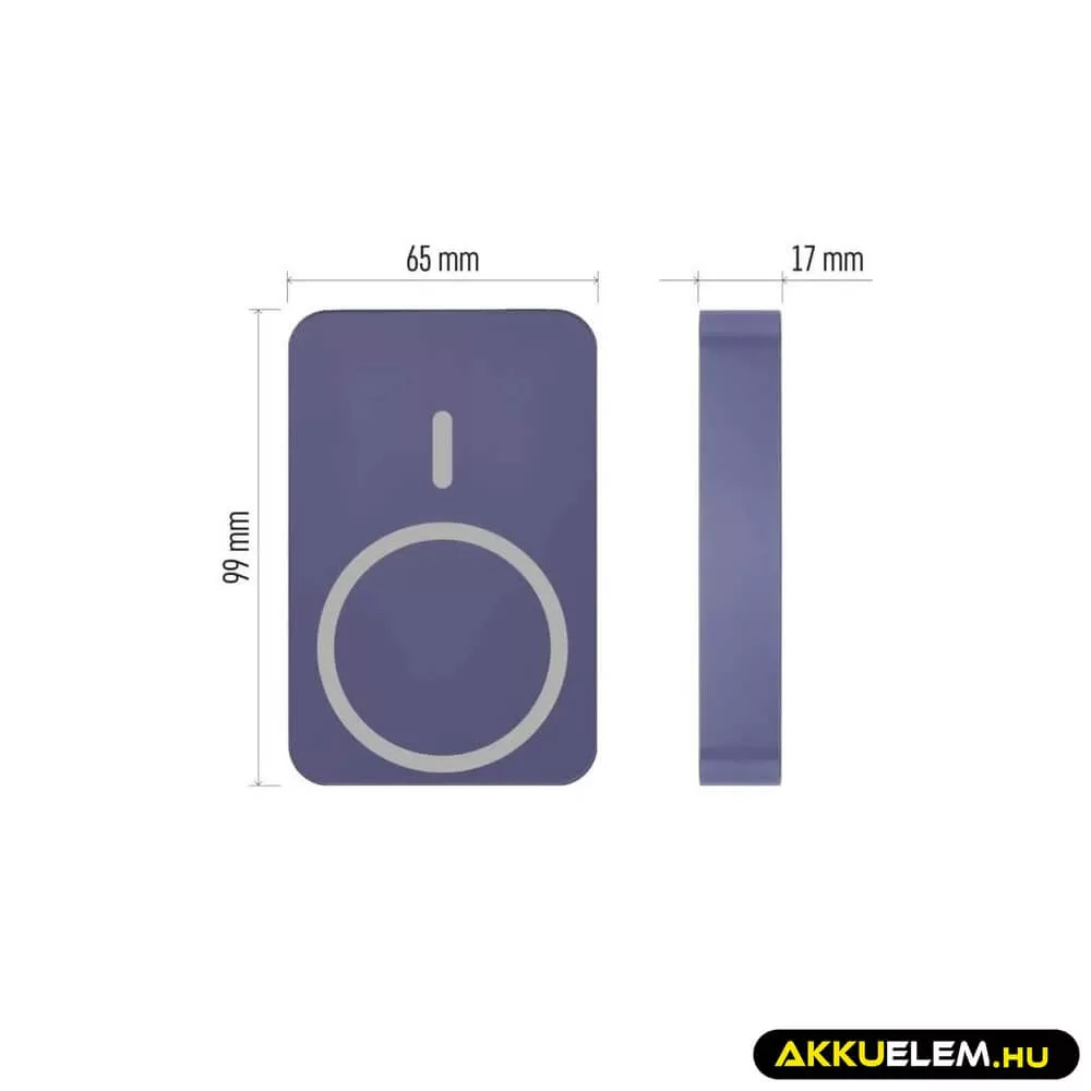 Powerbank WI 1046, 10 000 mAh, 20 W+Wireless, Kék