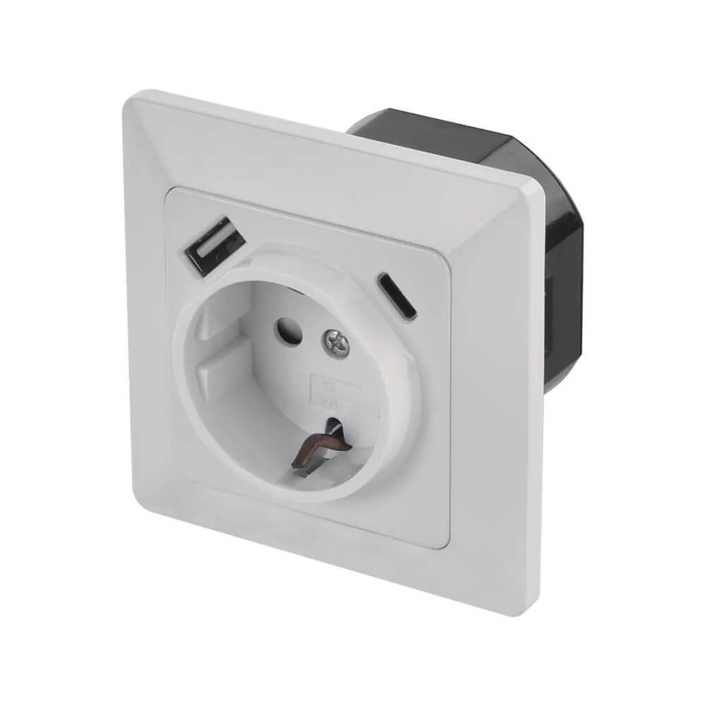 Aljzat 1*USB, 1*USB-C  16A max A6000.5 PD 3.0