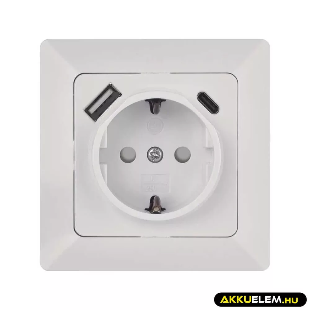 Aljzat 1*USB, 1*USB-C  16A max A6000.5 PD 3.0