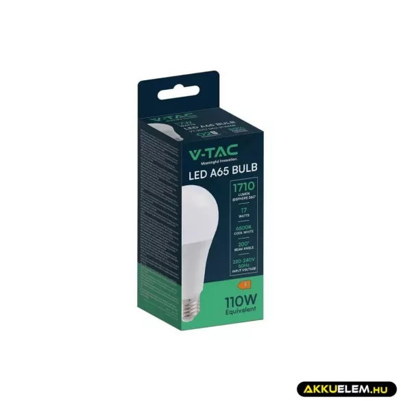 V-TAC E27 A65 Opál 17W 3000K 1710lm 200° 214456