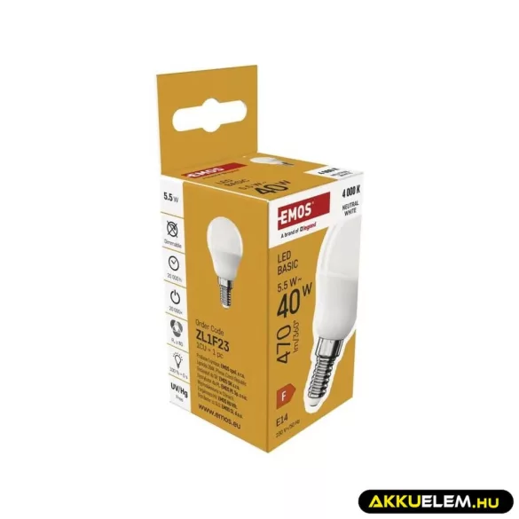 Classic LED-izzó LED Globe 5.5W(40W) E14 NW 470lm 4000K