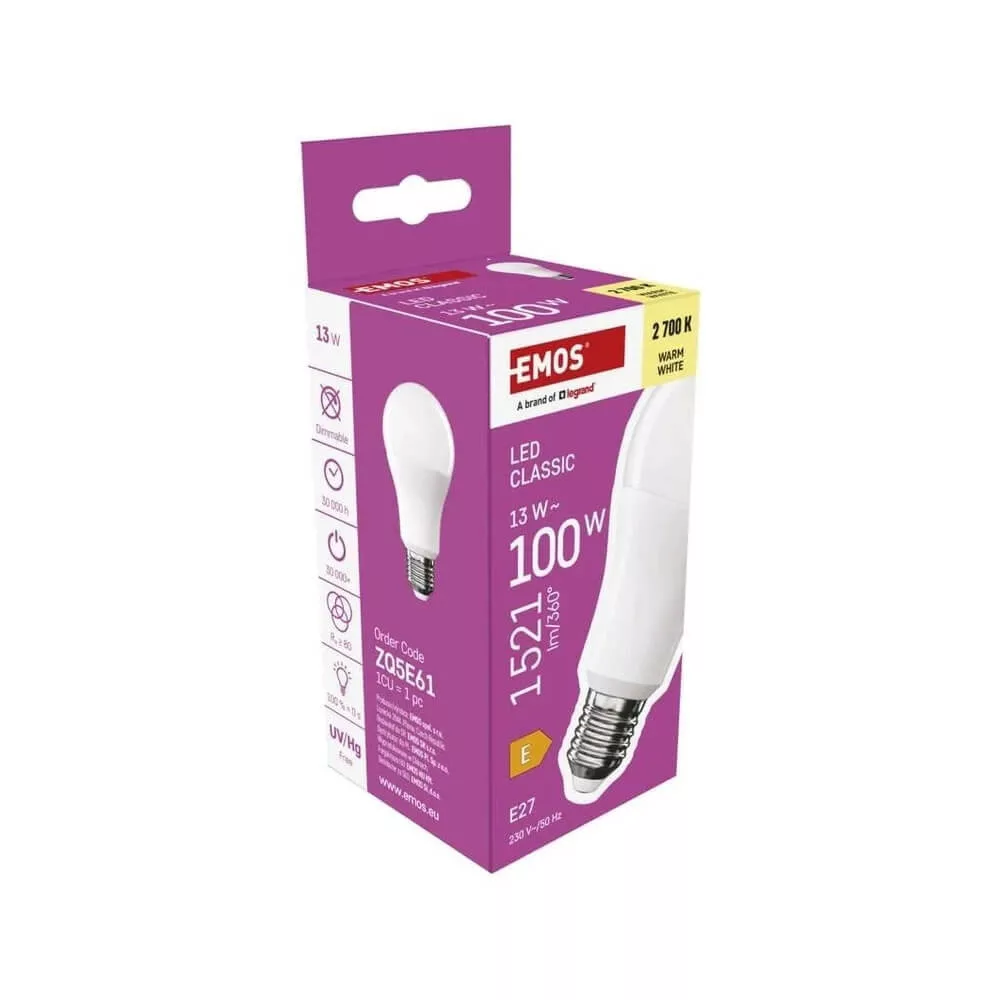 Classic LED-izzó A60 13W E27 (100W) 1521lm WW