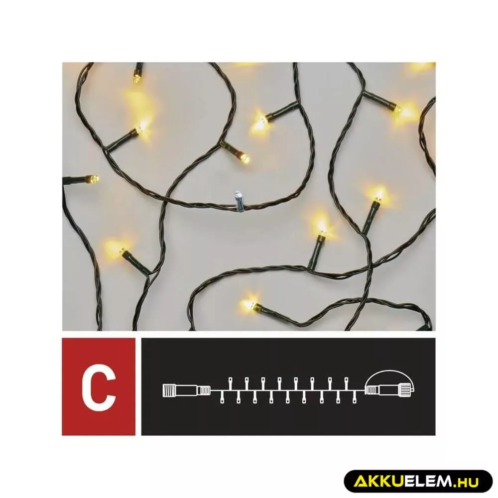 Karácsonyi fényfüzer CNT 100Led 10m hossz 80WM/20CW IP44