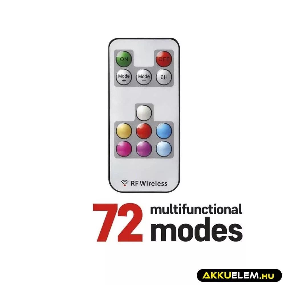 Karácsonyi 10 +3m szines fényfüzér 96Led IP44 (170cm-es fára) TÁVIRÁNYÍTÓ