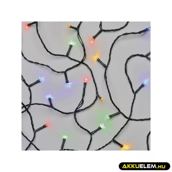 Karácsonyi füzér 120Led 12 +5m kül/bel színes IDŐZÍTŐ