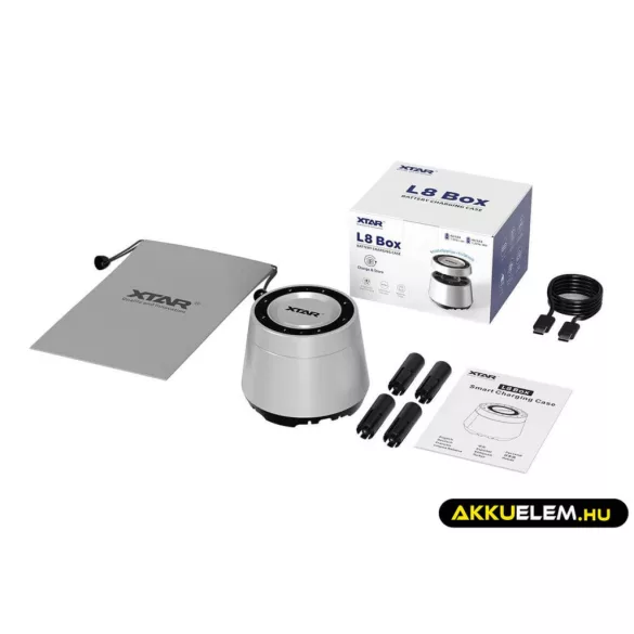 XTAR L8 Box akkutöltő 1,5V li-ion és 1,2V NiMH AA/AAA akkukhoz