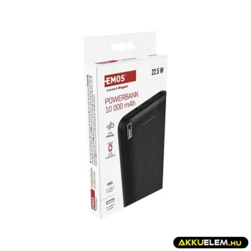   Powerbank 10000mAh 22,5W LED kijelzővel fekete 1*USB-C 2*USB-A