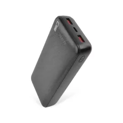   Powerbank 20000mAh 22,5W LED kijelzővel fekete 1*USB-C 2*USB-A